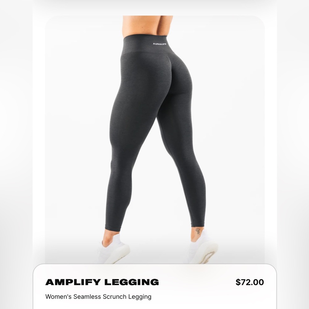 ALPHALETE amplify legging women’s seamless scrunch legging shadow medium